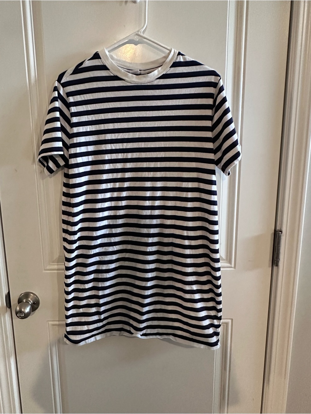GAP Navy and White Striped T-shirt dress